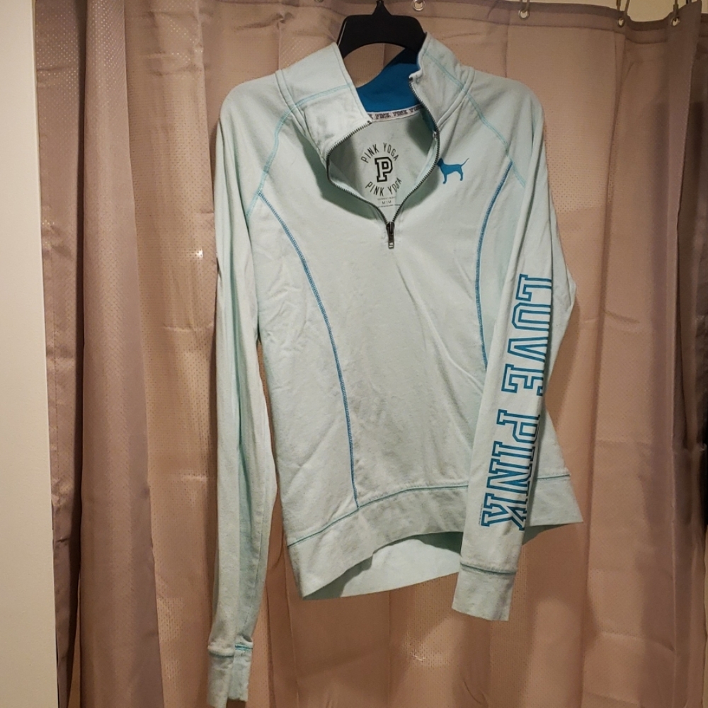 Pink yoga quarter zip